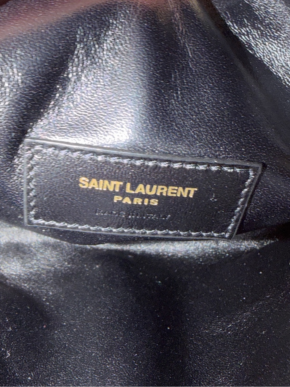 Saint Laurent Cream Quilted Leather Crossbody with Gold YSL Chain - Picture 2 of 6